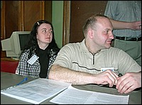 Участники секции истории химии В.Дуюнова и А.Нарский