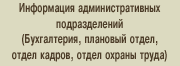 Информация административных подразделений