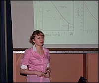 Романчук Анна - студентка 6 курса ФНМ. Подсекция "Радиохимия и радиоэкология".