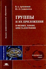  В.А.Артамонов, Ю.Л.Словохотов Группы и их приложения в физике, химии, кристаллографии Учеб. пособие для студ. высш. учеб, заведений М.: Издательский центр "Академия", 2005. — 512с. ISBN5-7695-2137-6