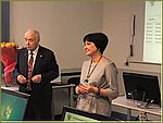 Начальник отдела стратегического развития высшего образования // Департамента государственной политики в сфере высшего образования // Министерства науки и высшего образования // Российской Федерации Е.А.Шкабура // и Президент химического факультета академик В.В.Лунин
