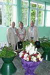 Проф. Е.И.Андрейков, д.х.н. Е.С.Локтева, чл.-корр.РАН А.Б.Зезин в фойе конференции