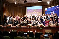 Общие фотографии участников олимпиады на торжественной церемонии награждения